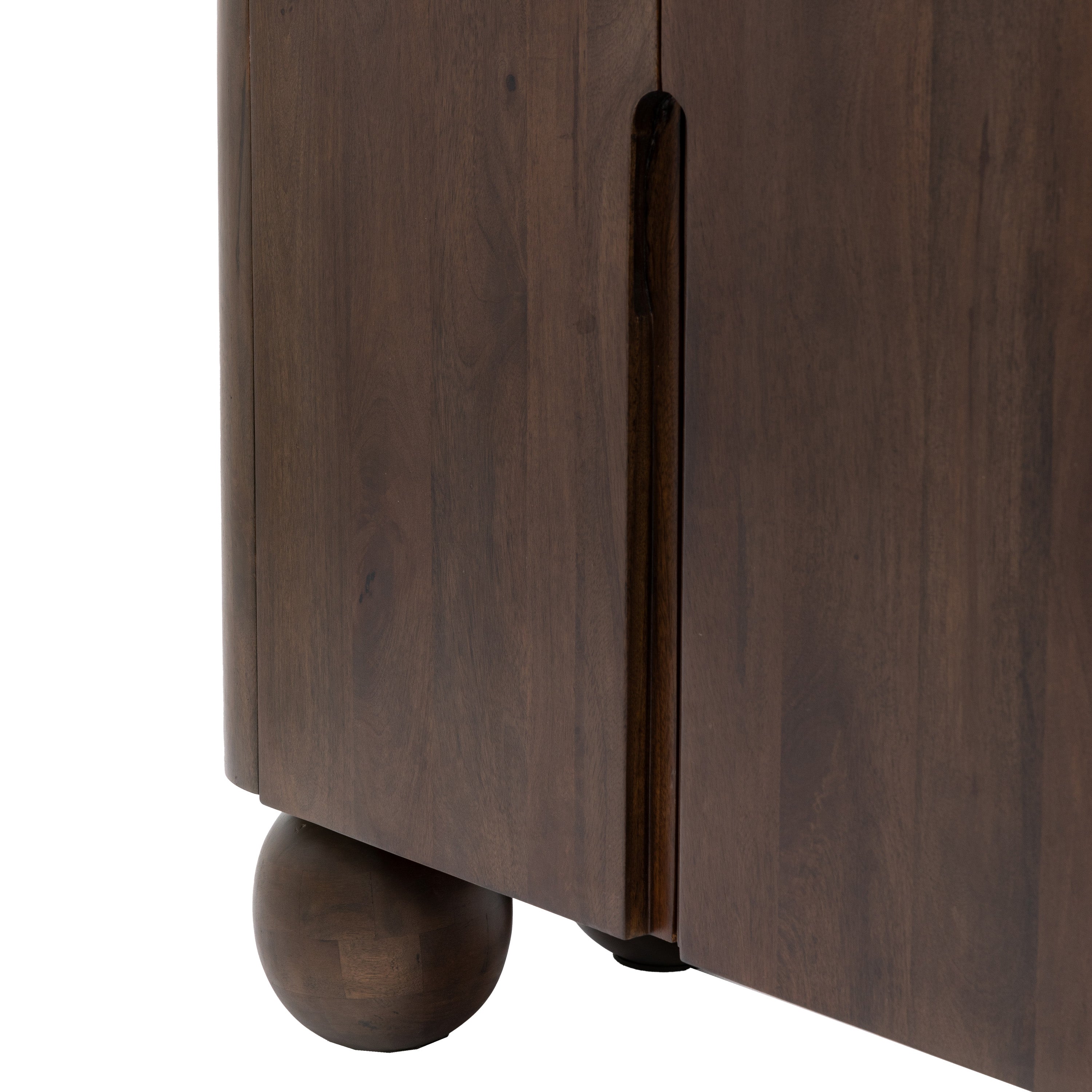 Anders Carved Dark Brown Mango Wood Sideboard